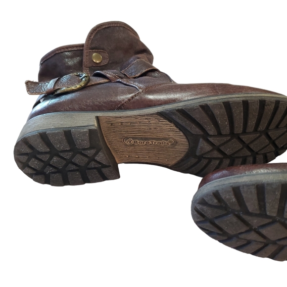 Bare Traps  Shakira Brown Mid Calf Leather Fur Lined Boots Size 8 - Picture 12 of 16